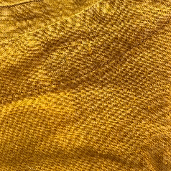 Not Perfect Linen / Mustard Golden Yellow Top - Picture 5 of 7